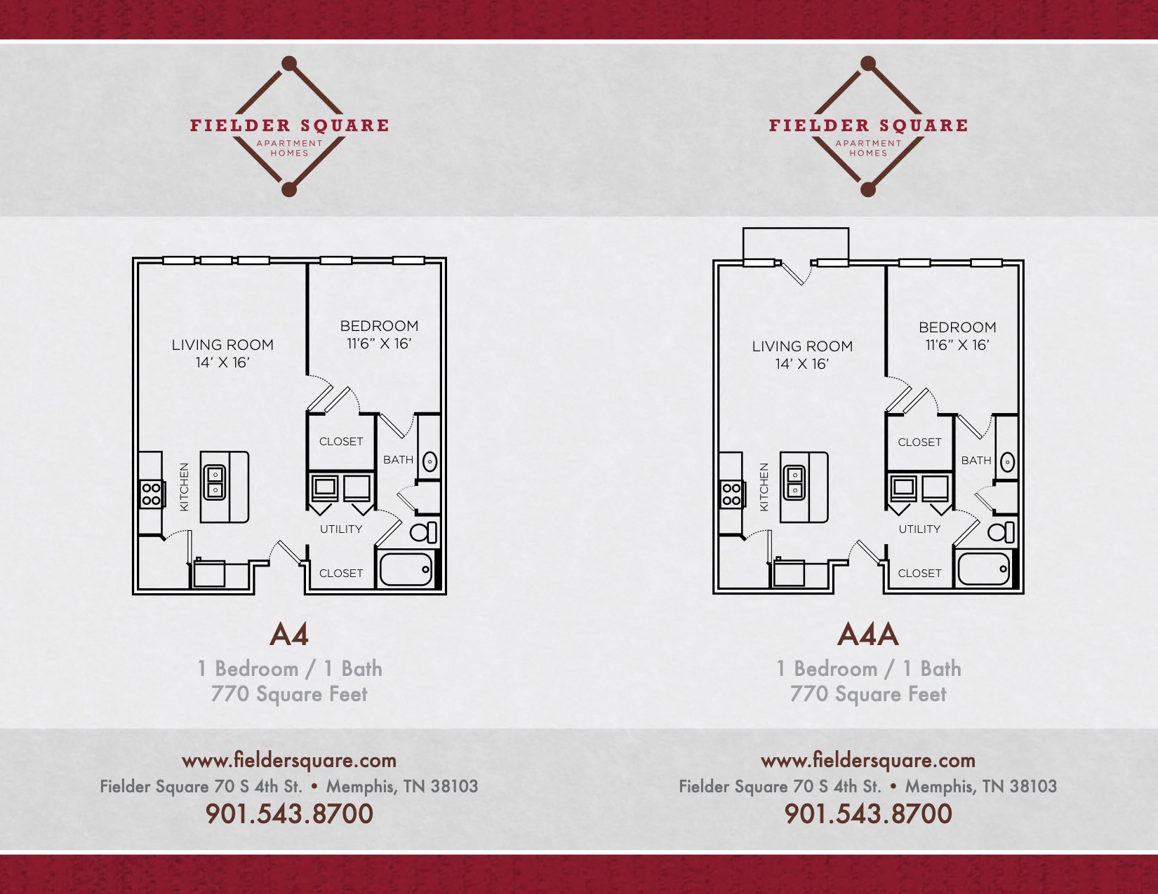 Floor plan for 1 bed, 1 bath, 815 sqft